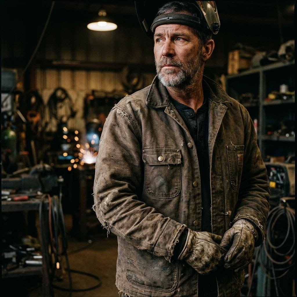 Rugged canvas workwear jacket